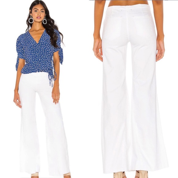 Free People Denim - Free People White Drapey A Line Pull On Jeans $78